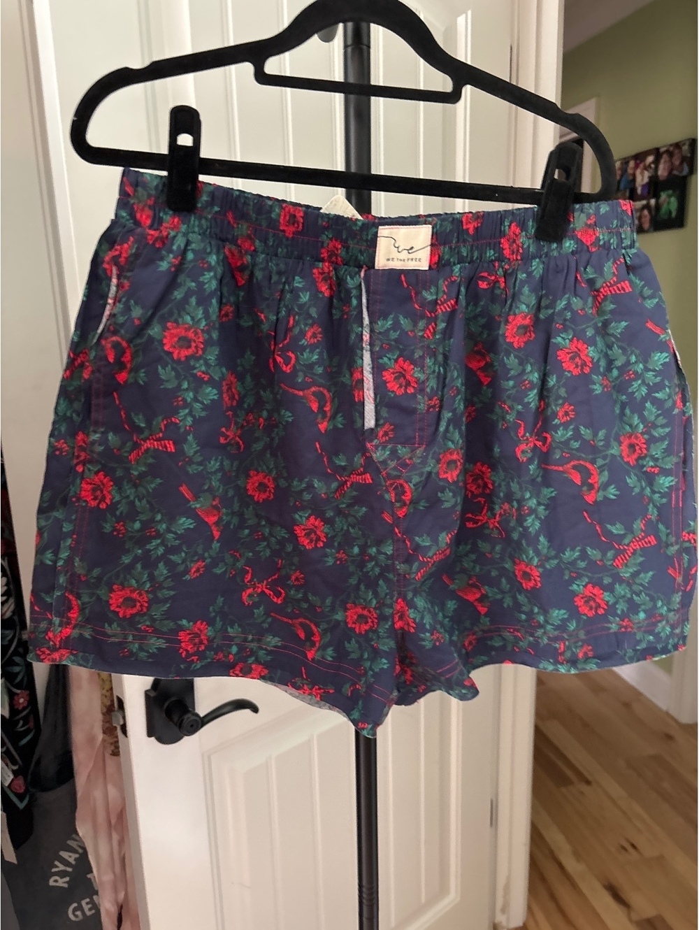 #FP058 NWT Intimately Free People Printed Lounge Boxers, Size XS
